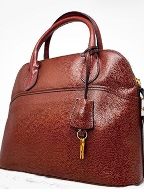 Morabito Brown Leather Satchel Handbag